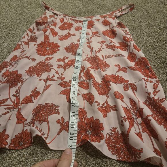Cabi Womens Shirt Size Medium Peplum Floral Print Spaghetti Strappy Feminine - Picture 5 of 6